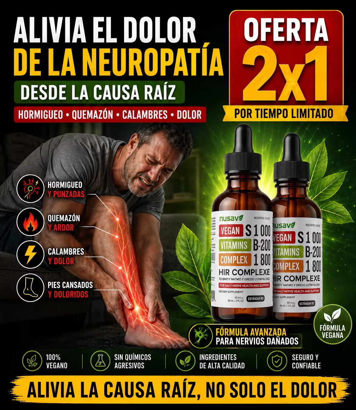 🔥 VITAMINA B12 X 2 🔥 Combate la fatiga y recupera tu rendimiento